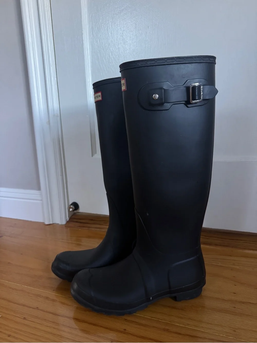 Hunter Black Tall Waterproof Rain Boots